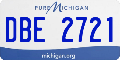 MI license plate DBE2721