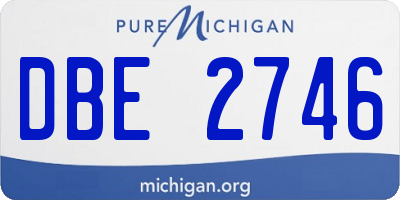 MI license plate DBE2746