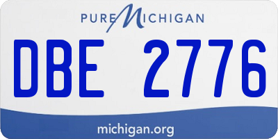 MI license plate DBE2776