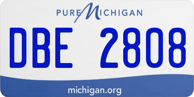 MI license plate DBE2808