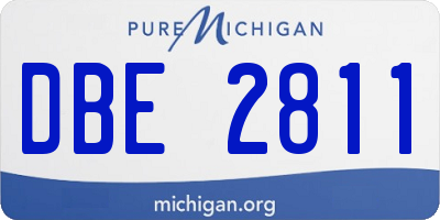MI license plate DBE2811