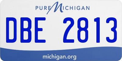 MI license plate DBE2813