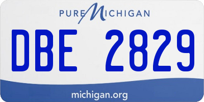 MI license plate DBE2829