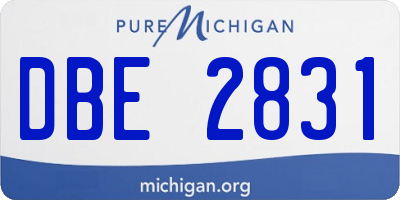 MI license plate DBE2831