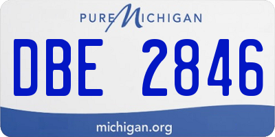 MI license plate DBE2846