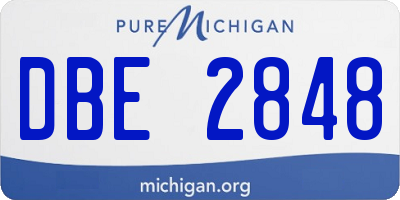 MI license plate DBE2848