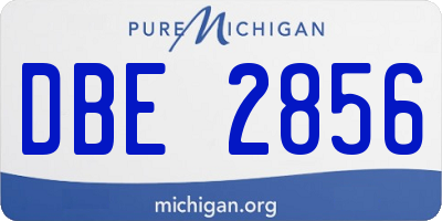 MI license plate DBE2856