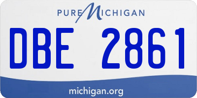 MI license plate DBE2861
