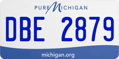 MI license plate DBE2879