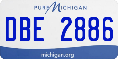 MI license plate DBE2886
