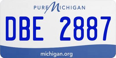 MI license plate DBE2887