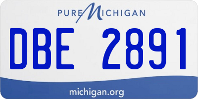 MI license plate DBE2891