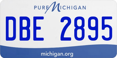 MI license plate DBE2895