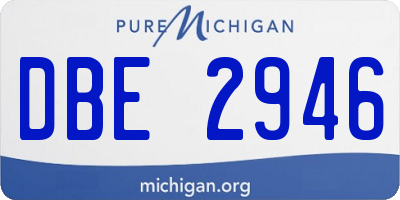 MI license plate DBE2946