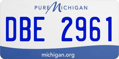 MI license plate DBE2961