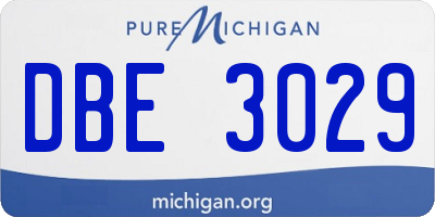 MI license plate DBE3029