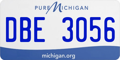 MI license plate DBE3056