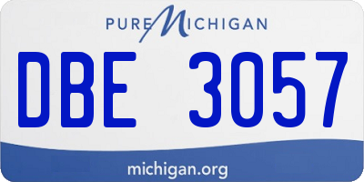 MI license plate DBE3057