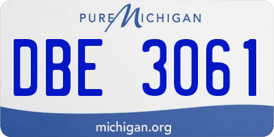 MI license plate DBE3061