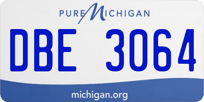 MI license plate DBE3064