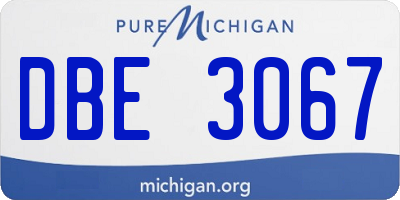 MI license plate DBE3067