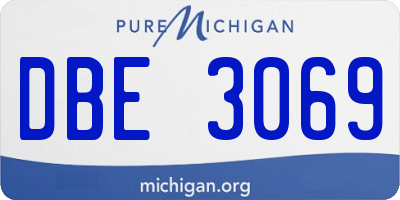 MI license plate DBE3069