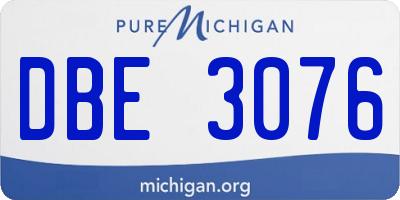 MI license plate DBE3076