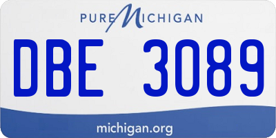 MI license plate DBE3089