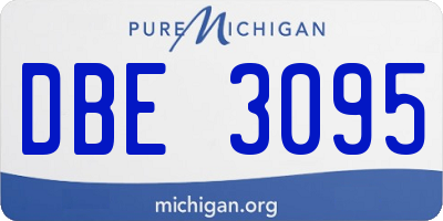 MI license plate DBE3095