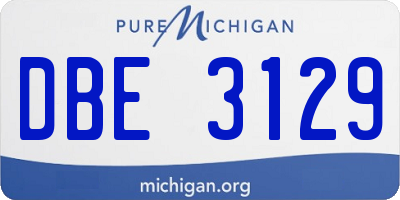MI license plate DBE3129