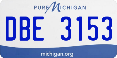 MI license plate DBE3153