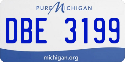 MI license plate DBE3199