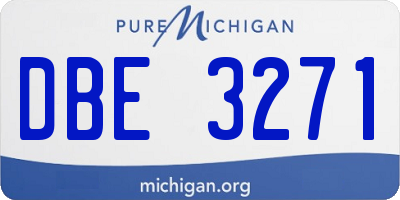 MI license plate DBE3271
