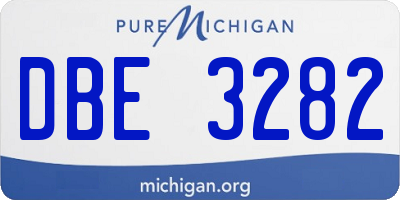 MI license plate DBE3282