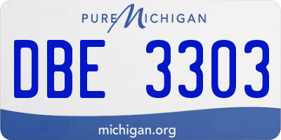 MI license plate DBE3303