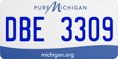 MI license plate DBE3309