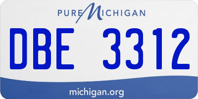 MI license plate DBE3312