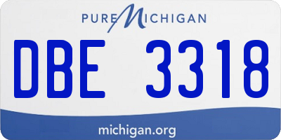 MI license plate DBE3318