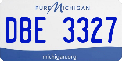 MI license plate DBE3327