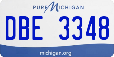MI license plate DBE3348