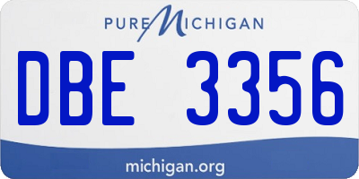 MI license plate DBE3356