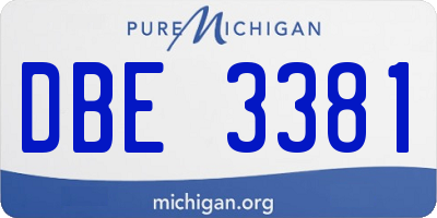 MI license plate DBE3381