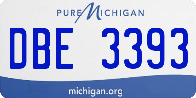 MI license plate DBE3393