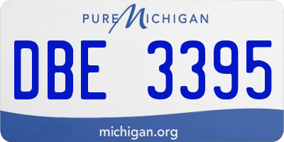 MI license plate DBE3395