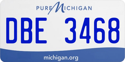 MI license plate DBE3468