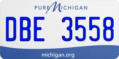 MI license plate DBE3558