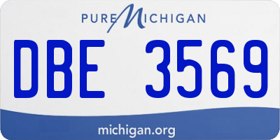 MI license plate DBE3569