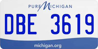 MI license plate DBE3619