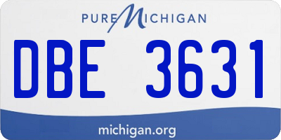 MI license plate DBE3631