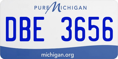 MI license plate DBE3656